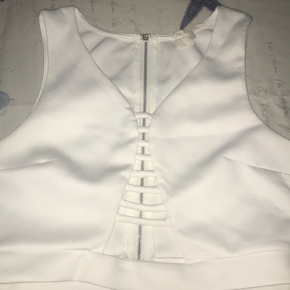 White crop top